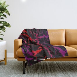 Cracked Space Lava - Purple/Red Throw Blanket