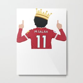 Mo Salah Egyptian King Liverpool Metal Print | England, Salah, Premierleague, Egyptianking, Anfield, 96, Yn, Graphicdesign, Soccer, Reds 