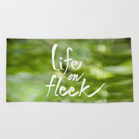 Life on Fleek - Spider Web in Woods Beach Towel