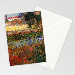 Garden in Bloom, Arles, Vincent van Gogh Stationery Card