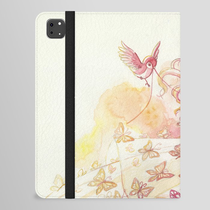 Alette the bird and the butterflies help me make my dress. iPad Folio Case