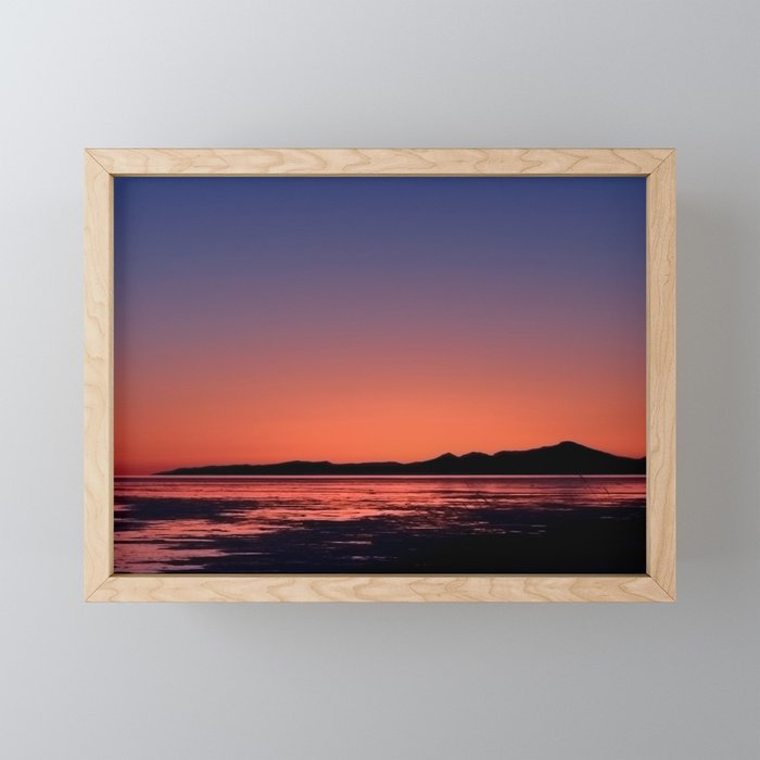 Mt. Iliamna Winter Sunset - Alaska Framed Mini Art Print