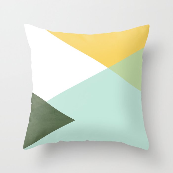 Geometrics - citrus & concrete Throw Pillow