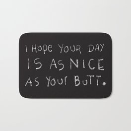 Funny Bath Mat | Comic, Funny, Black And White, Pop Art, Illustration, Acrylic, Graphicdesign, Ink, Oil, Quote 