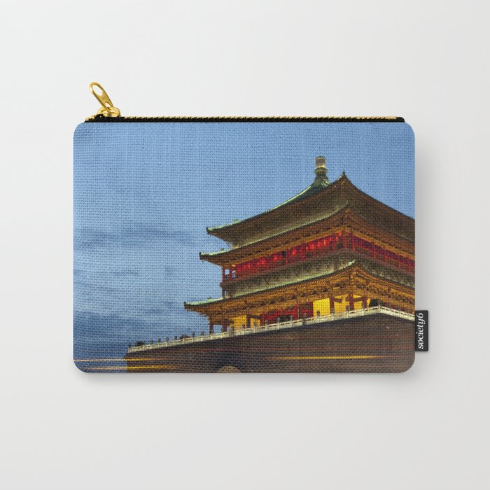 China Photography - Bell Tower Of Xi'an Under The Blue Sky Carry-All Pouch