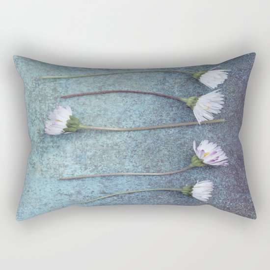 Daisies in a row Rectangular Pillow