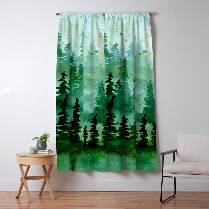 Deep In The Pine Woods Blackout Curtain By Thedutchladydesigns