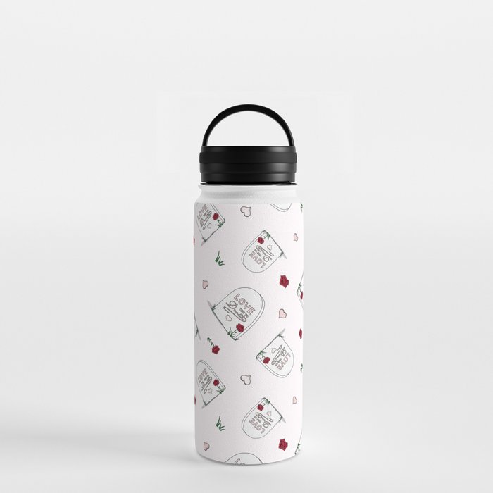 Love You To Death Repeat Pattern Water Bottle