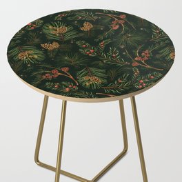 Christmas Spruce Dark Green Side Table