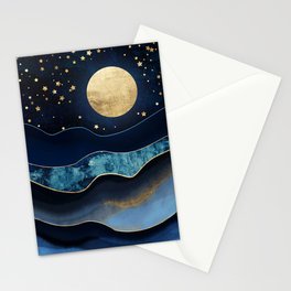 Golden Moon Stationery Card