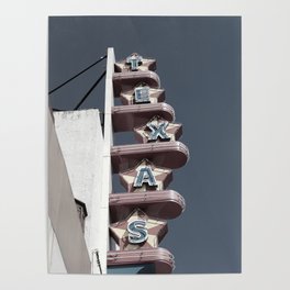 Texas Theater sign Poster