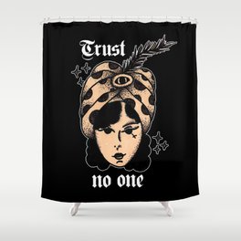 Trust No One Shower Curtain