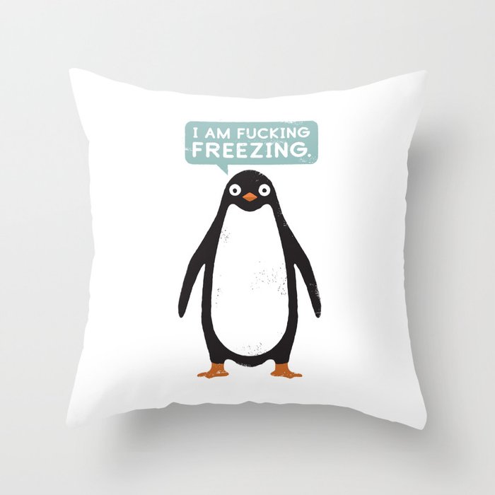 Talking Penguin Throw Pillow
