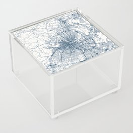 USA, Nashville, Tennessee - City Map Authentic Drawing Acrylic Box