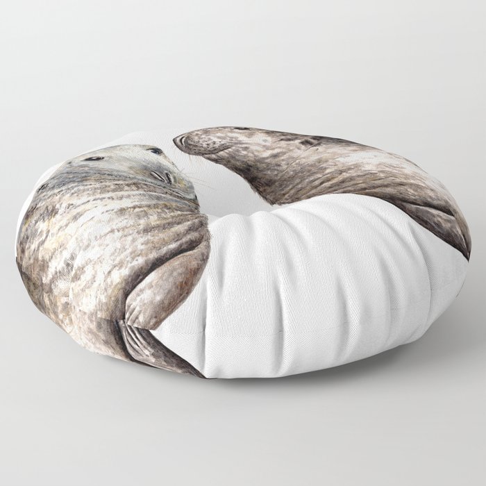 Grey seals(Halichoerus grypus) Floor Pillow