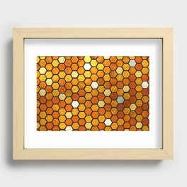 Honeycomb Hexagon Mosaic Window Recessed Framed Print
