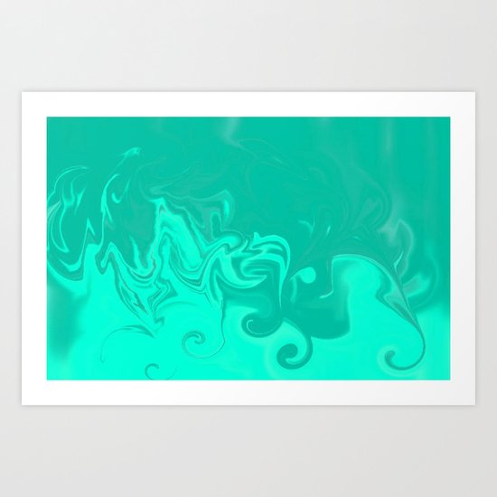 Ocean swirls Art Print