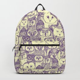 just owls purple cream Backpack