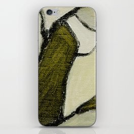 Olive Green Abstract Art iPhone Skin