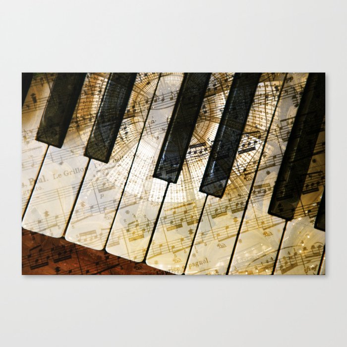 Piano Keys Music Collage Abstract Canvas Print By Move Art Society6