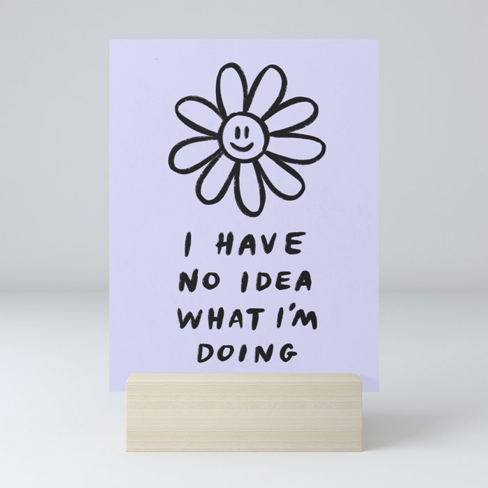 No Idea Daisy in Lilac Mini Art Print
