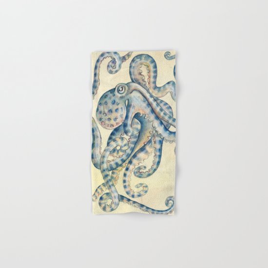 Blue Octopus Hand & Bath Towel