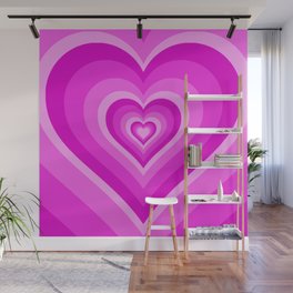 Purple Love Heart Wall Mural