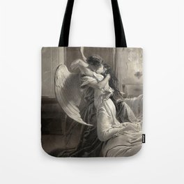 Romantic Encounter by Mihaly Zichy Tote Bag