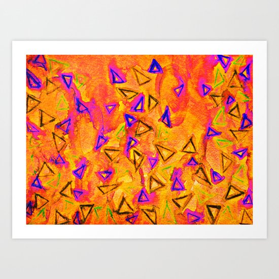 ANALOG zine - TECHNO VIBE 2 Collaboration Piece, Bold Colorful Abstract Watercolor Painting Music Art Print