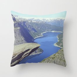 Trolls Tongue Norway | Trolltunga Throw Pillow