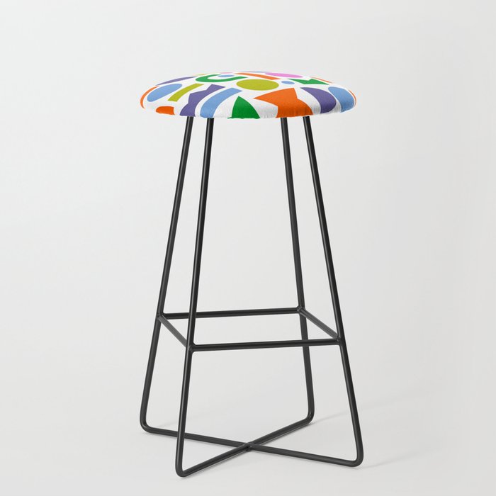 Cut-Out, Colorful Shapes Bar Stool