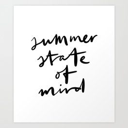 Summer State Of Mind Art Print