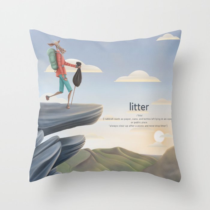 Litter  Throw Pillow