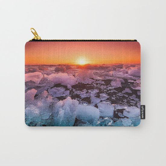 Ice of Antarctica's Sunset Carry-All Pouch