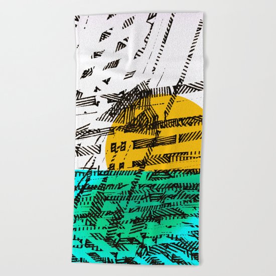 - the sunset - Beach Towel