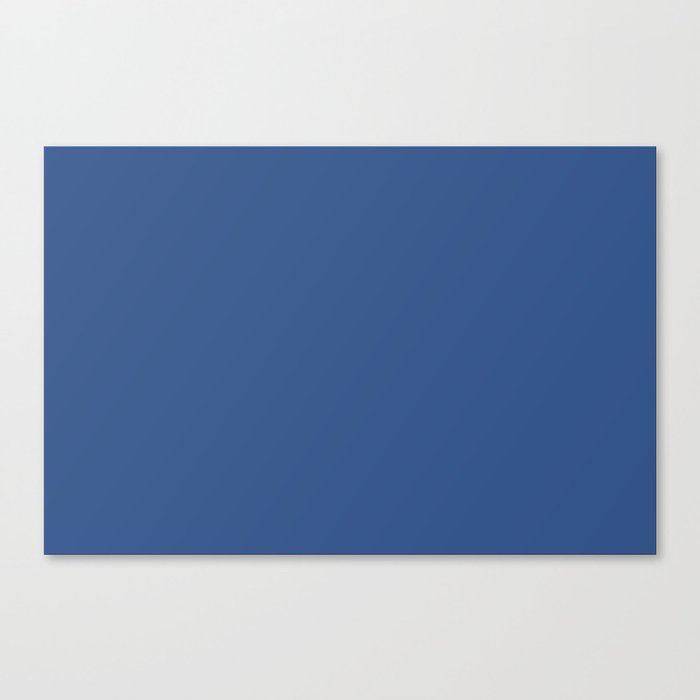 Solid Color Navy Blue Pairs to 2020 Color of the Year Pantone Classic Blue 19-4052 Canvas Print