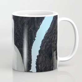 White Egret Bird, Ebony Tree, Turquoise Sky Coffee Mug
