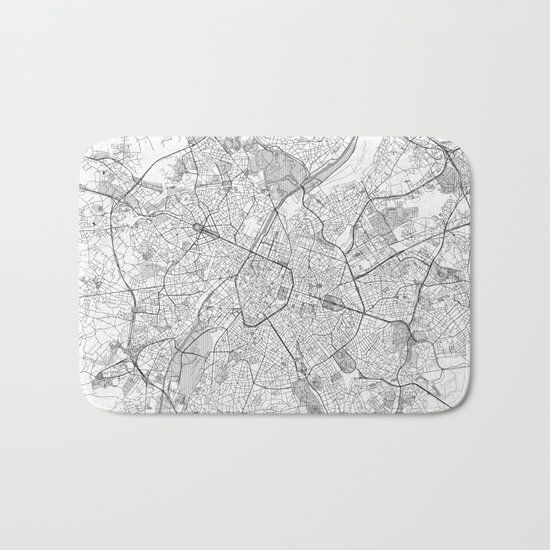 Brussels Map Line Bath Mat