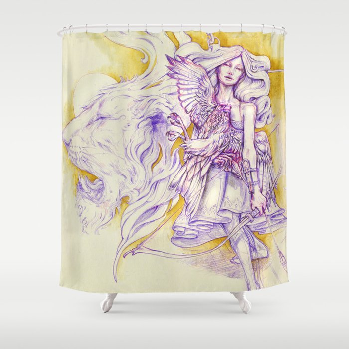 Lion's Archer Shower Curtain