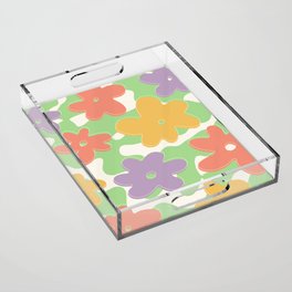 Field Of Flowers (Spring Pastel Colors) Acrylic Tray