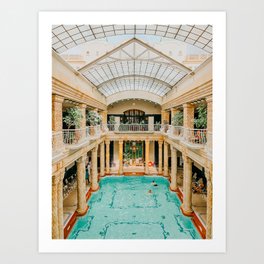 gellert bath house, budapest Art Print
