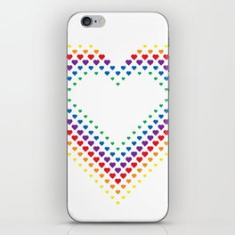 Halftone Heart Shaped Dots Rainbow Color iPhone Skin
