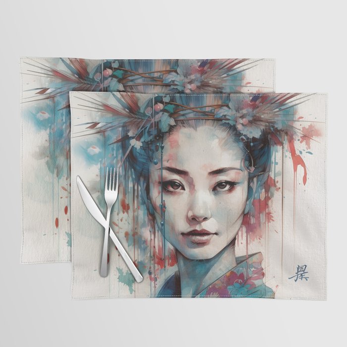 Geisha Splash painting Placemat