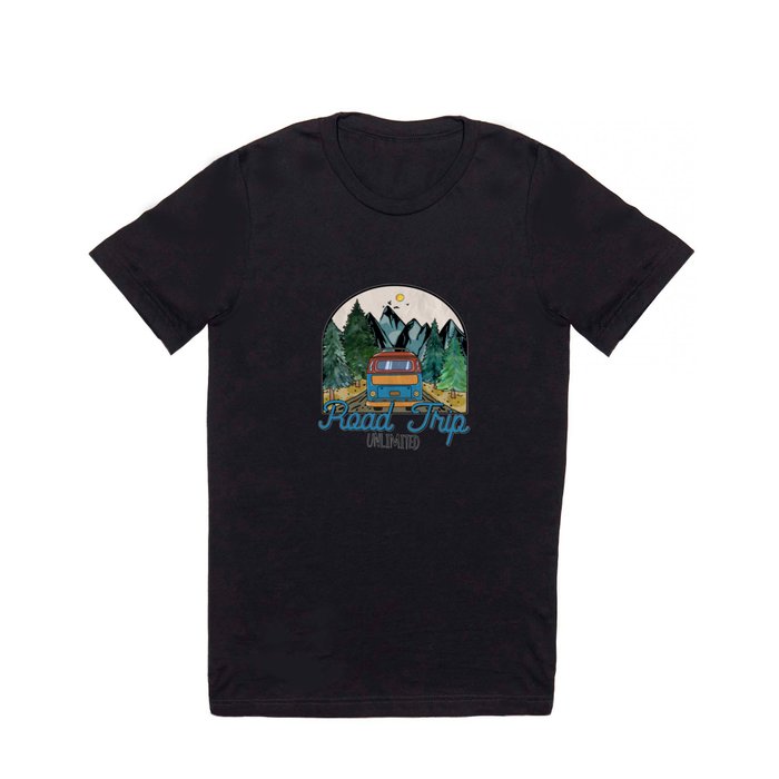 Road Trip RV Nature Design T Shirt