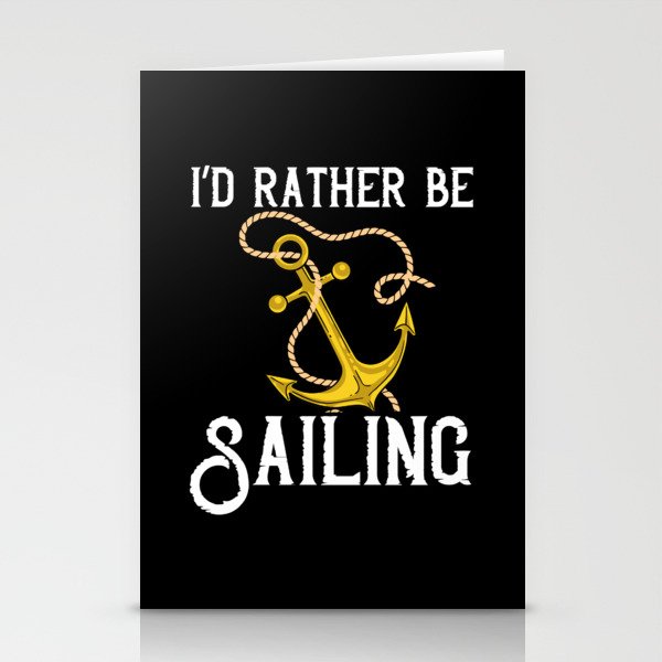 Sailing Boat Quotes Ship Knots Yacht Beginner Stationery Cards