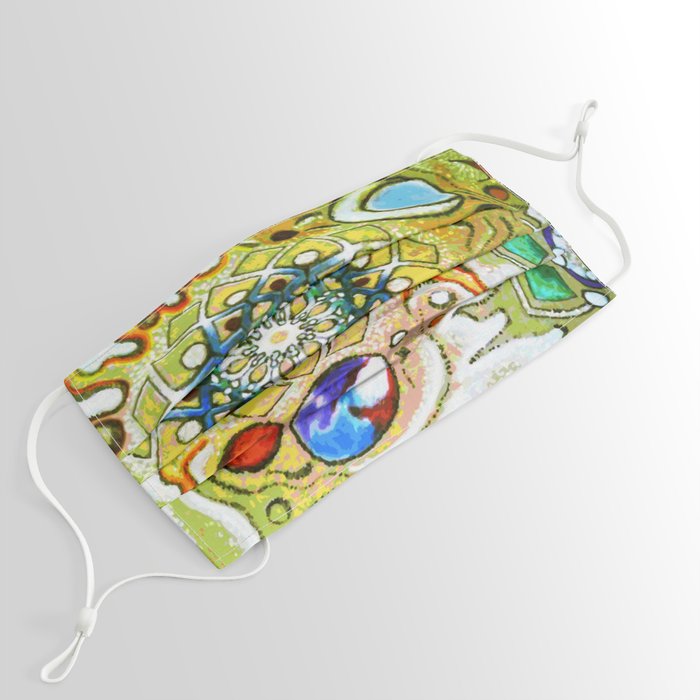 Solar System With Sun Moon Earth Mars Face Mask by Vicky BragoMitchell