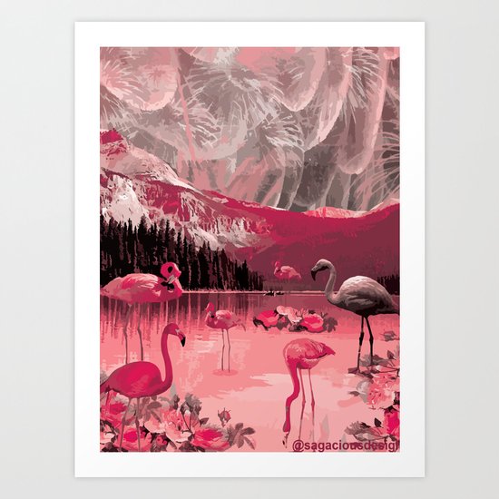 Flamingo Land Art Print