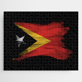 East Timor flag brush stroke, national flag Jigsaw Puzzle