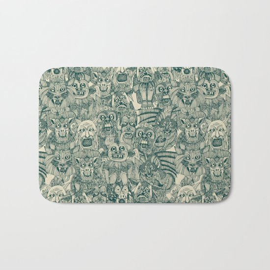 gargoyles teal Bath Mat