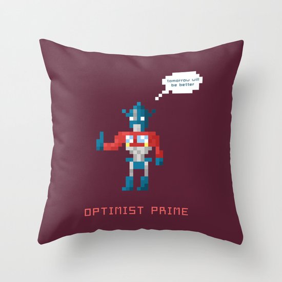 Optimist Prime Throw Pillow